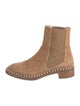 Stuart Weitzman Faux Pearl Accents Suede Chelsea Boots