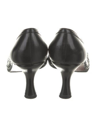 Stuart Weitzman Leather Lasercut Accents Pumps