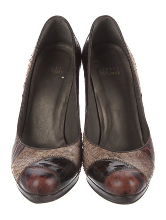 Stuart Weitzman Leather Printed Pumps