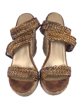 Stuart Weitzman Jute Animal Print Espadrilles