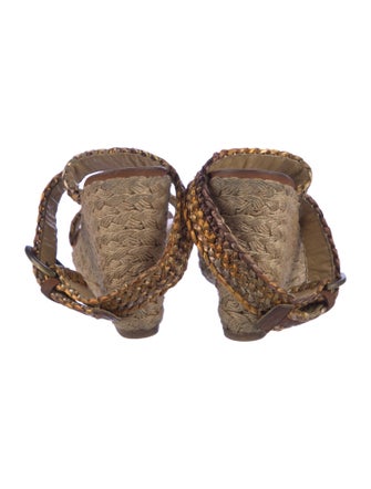 Stuart Weitzman Jute Animal Print Espadrilles