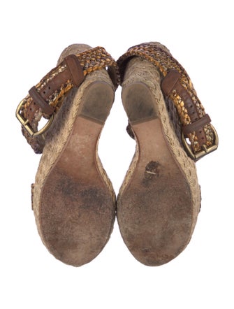 Stuart Weitzman Jute Animal Print Espadrilles