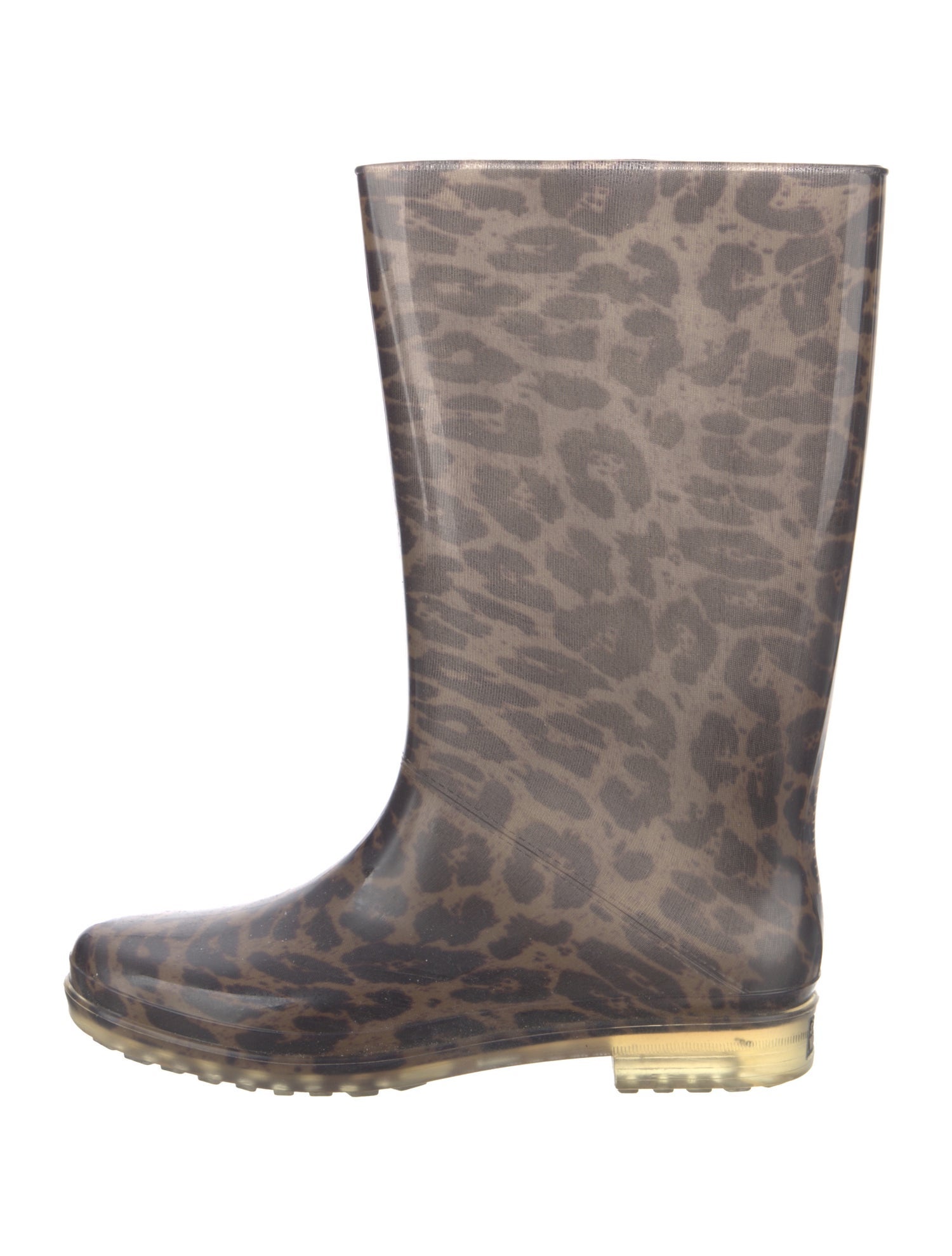 Stuart Weitzman Rubber Animal Print Rain Boots