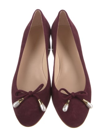 Stuart Weitzman Suede Bow Accents Pumps