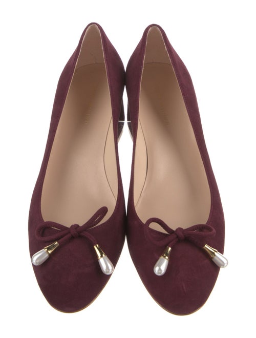 Stuart Weitzman Suede Bow Accents Pumps
