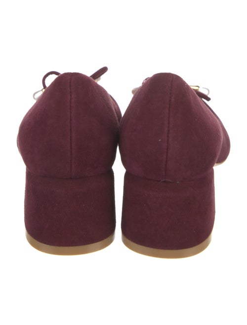 Stuart Weitzman Suede Bow Accents Pumps