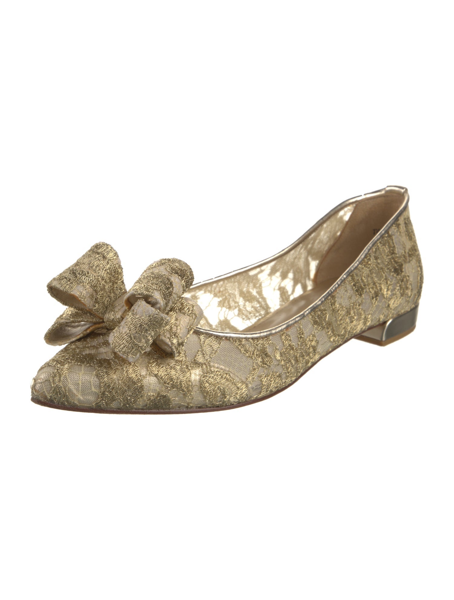 Stuart Weitzman Lace Lace Pattern Ballet Flats