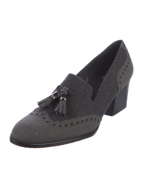 Stuart Weitzman Wool Tassel Accents Pumps