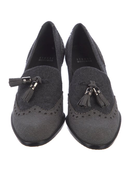 Stuart Weitzman Wool Tassel Accents Pumps
