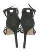 Stuart Weitzman Suede Studded Accents Sandals