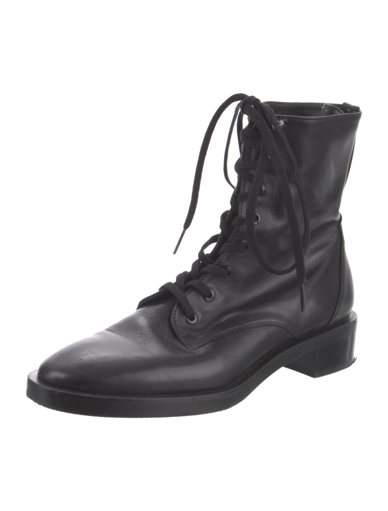 Stuart Weitzman Leather Combat Boots