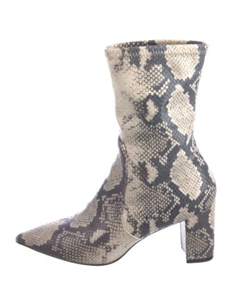Stuart Weitzman Snakeskin Animal Print Boots
