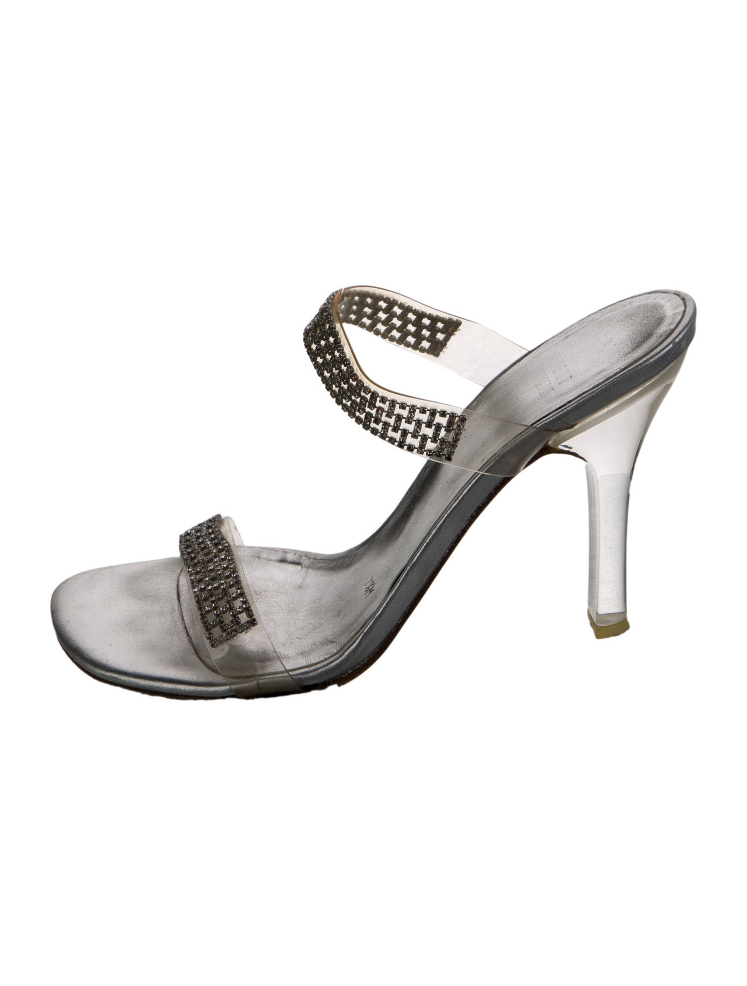 Stuart Weitzman Crystal Embellishments Slides