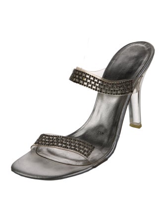 Stuart Weitzman Crystal Embellishments Slides