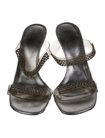 Stuart Weitzman Crystal Embellishments Slides