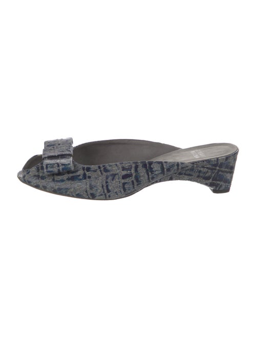 Stuart Weitzman Leather Printed Mules