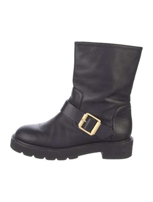 Stuart Weitzman Leather Moto Boots