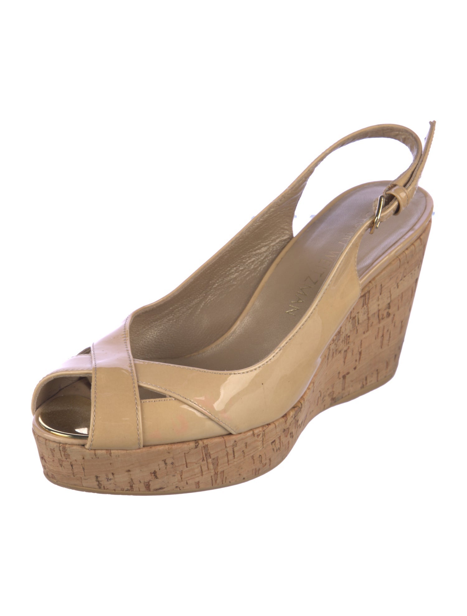 Stuart Weitzman Patent Leather Slingback Pumps