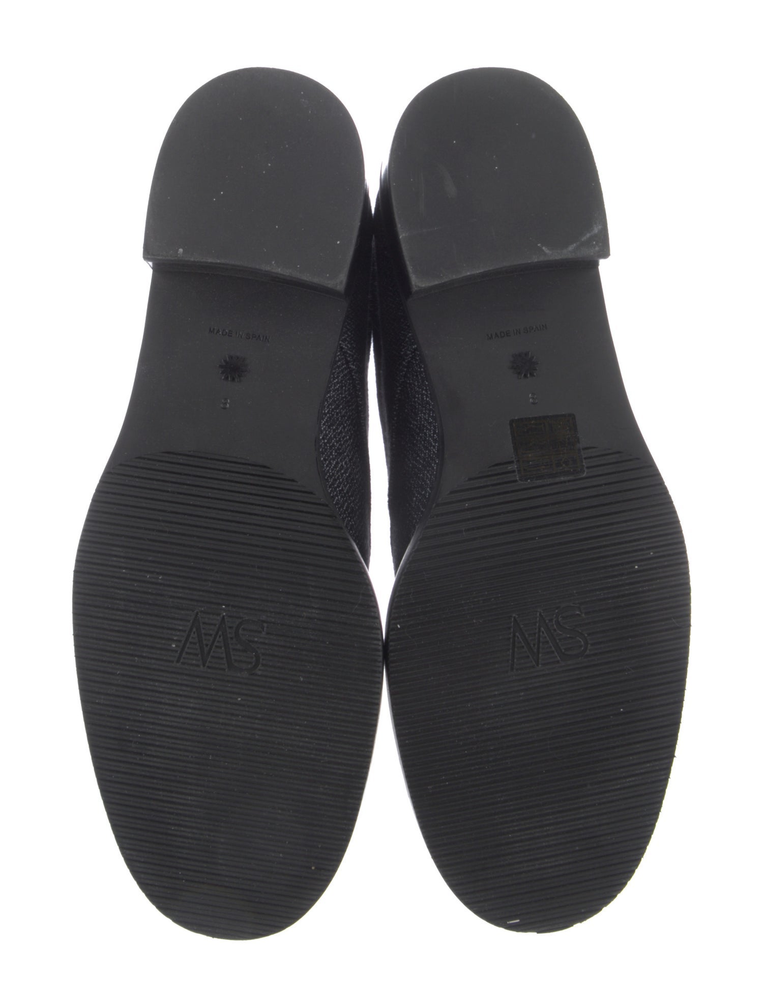 Stuart Weitzman Faux Pearl Accents Denim Combat Boots