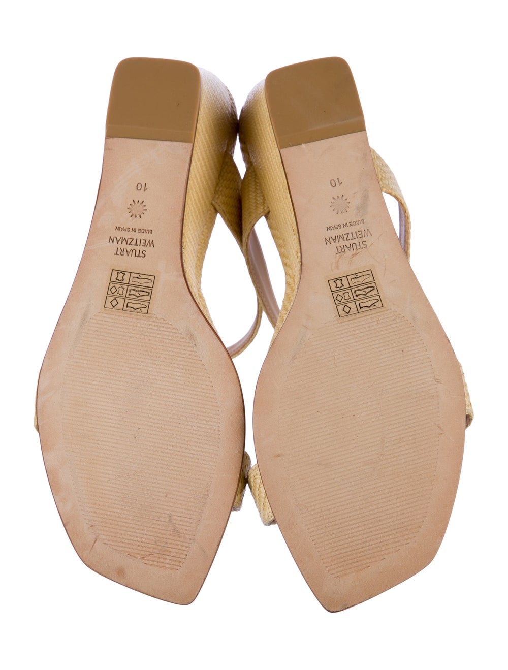 Stuart Weitzman Raffia Slides Neutrals - image 5