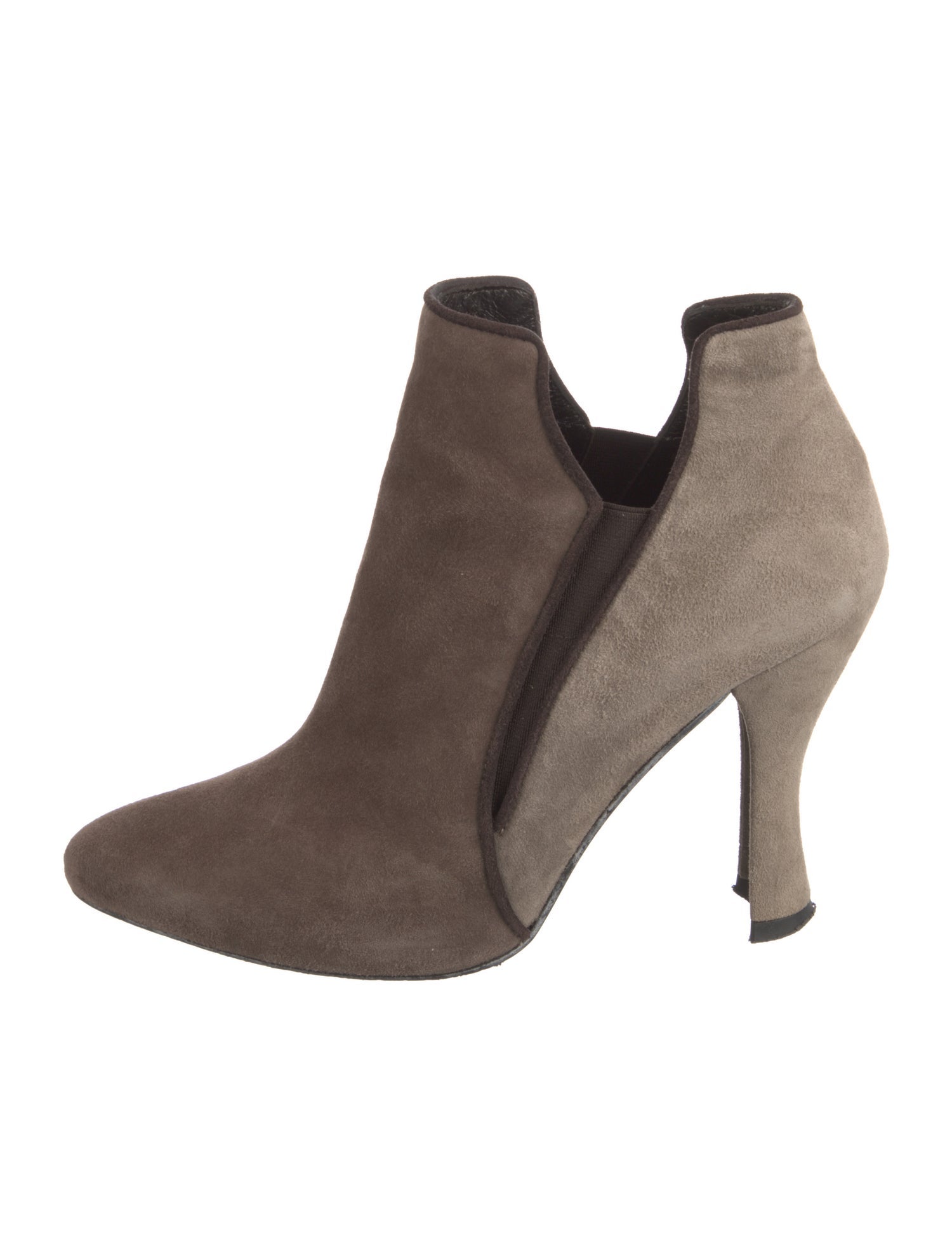 Stuart Weitzman Suede Colorblock Pattern Boots