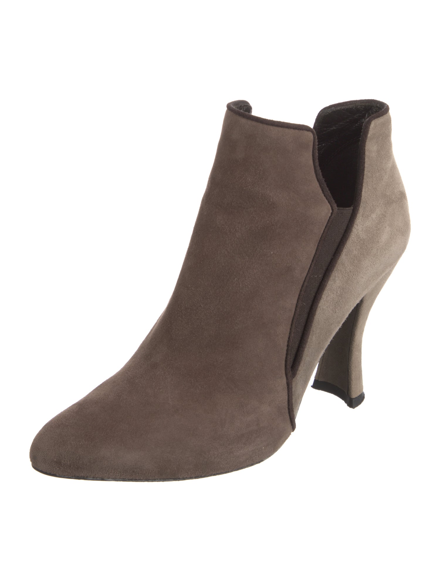 Stuart Weitzman Suede Colorblock Pattern Boots