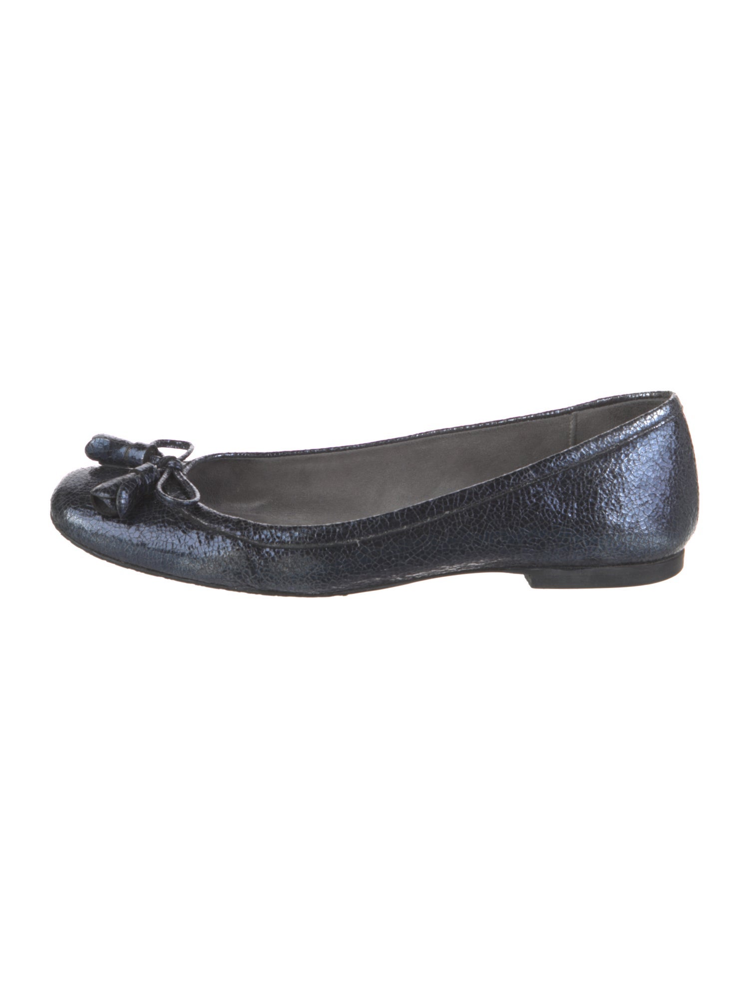 Stuart Weitzman Patent Leather Tassel Accents Flats