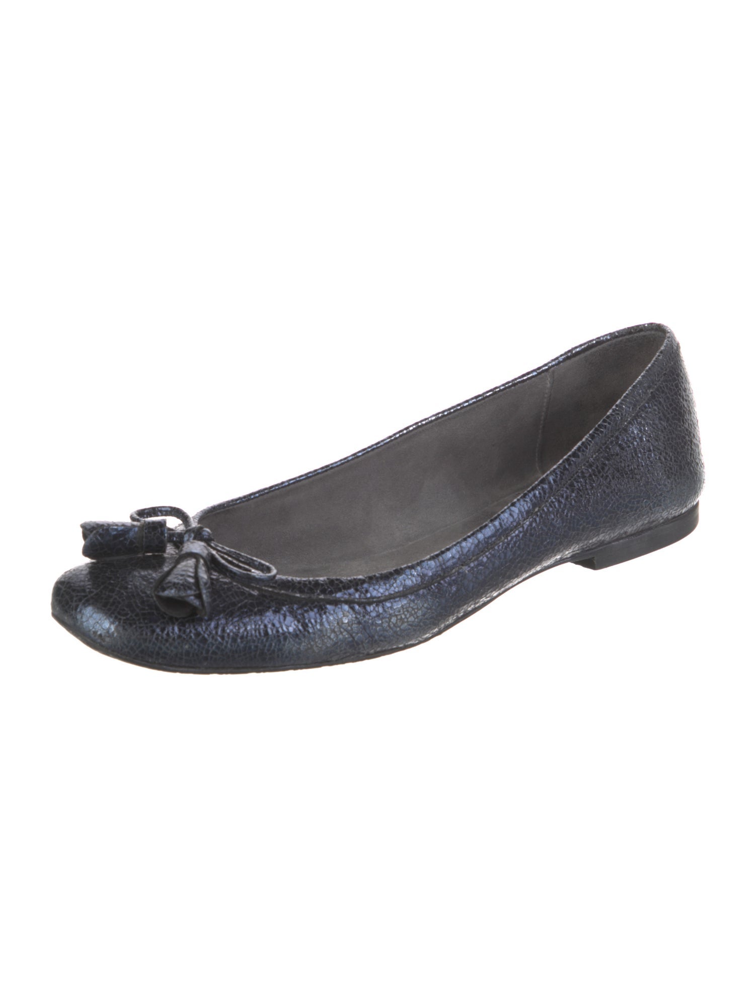 Stuart Weitzman Patent Leather Tassel Accents Flats