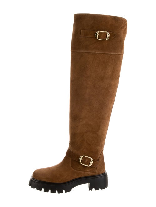 Stuart Weitzman Suede Moto Boots