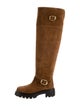Stuart Weitzman Suede Moto Boots
