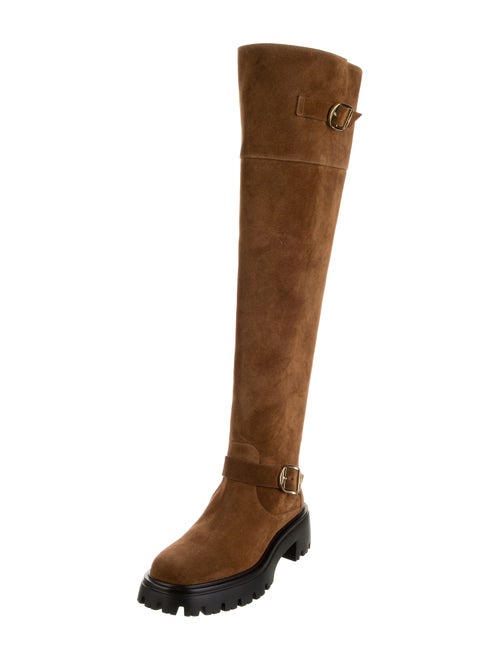 Stuart Weitzman Suede Moto Boots