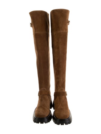 Stuart Weitzman Suede Moto Boots