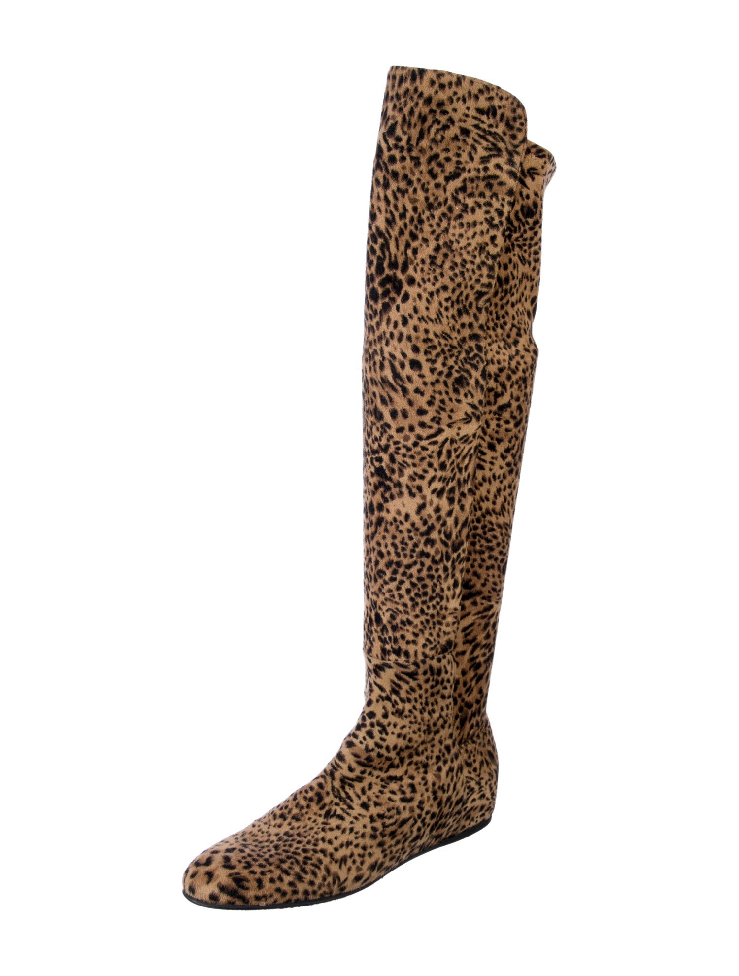 Stuart Weitzman Suede Animal Print Boots