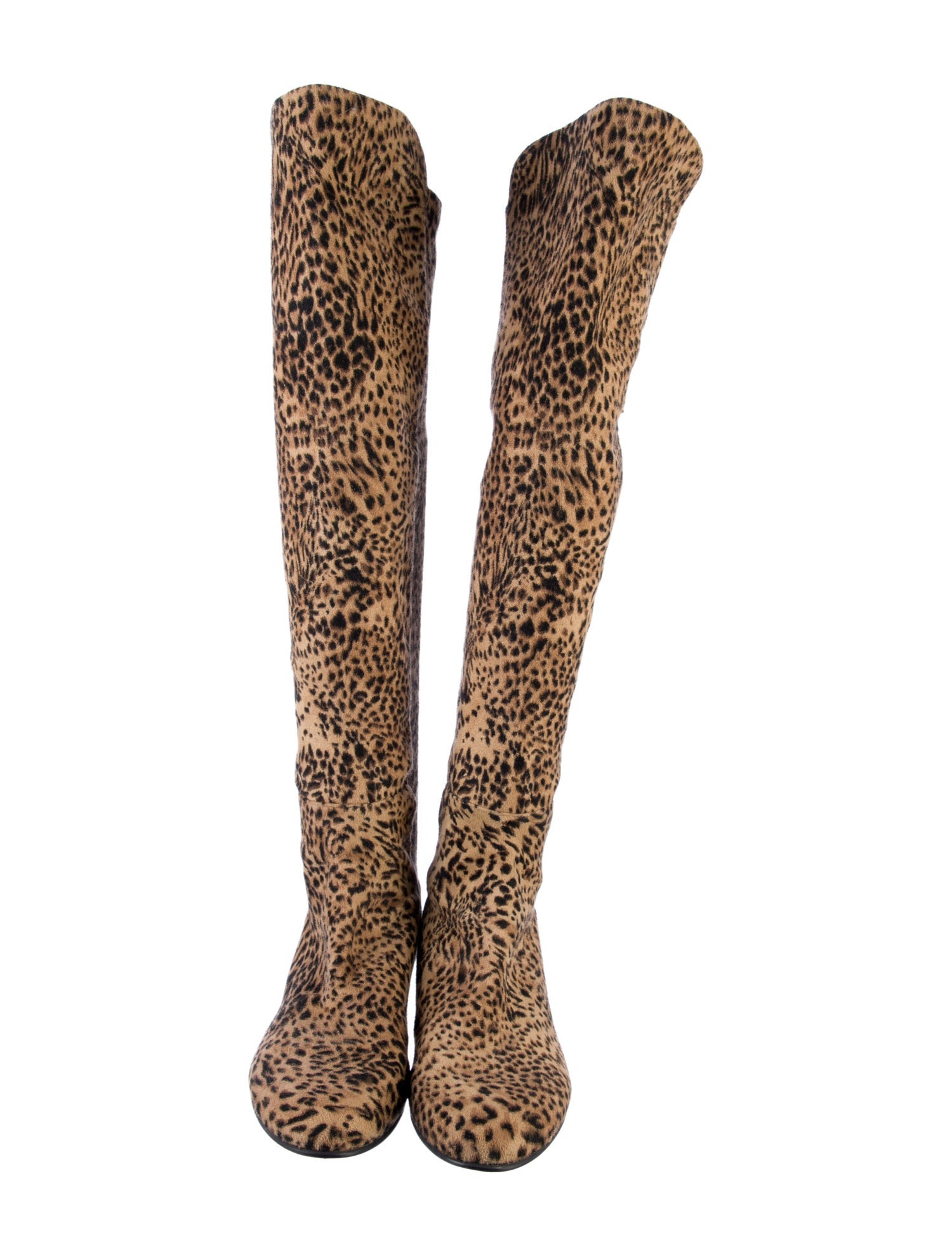 Stuart Weitzman Suede Animal Print Boots