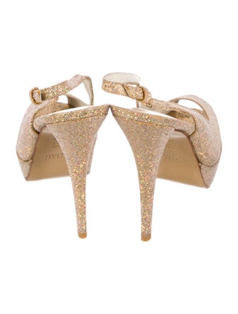 Stuart Weitzman Glitter Slingback Pumps