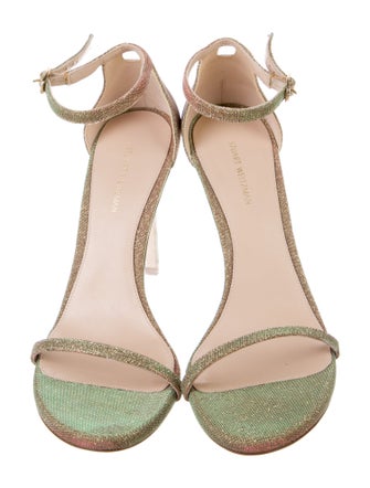 Stuart Weitzman Glitter Glitter Accents Sandals