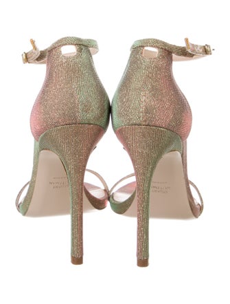 Stuart Weitzman Glitter Glitter Accents Sandals