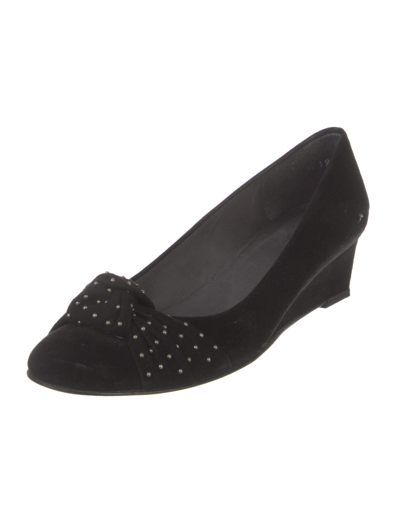 Stuart Weitzman Suede Studded Accents Pumps