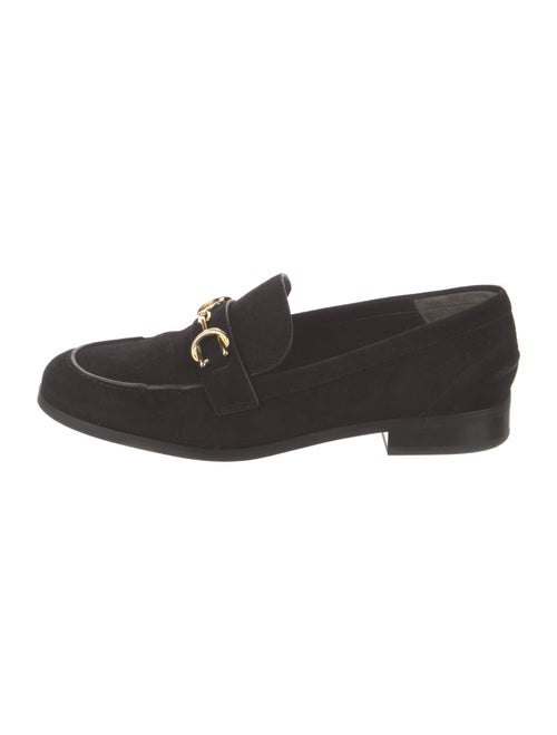Stuart Weitzman Horsebit Accent Suede Loafers