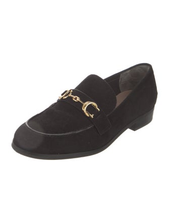 Stuart Weitzman Horsebit Accent Suede Loafers