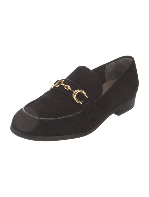 Stuart Weitzman Horsebit Accent Suede Loafers