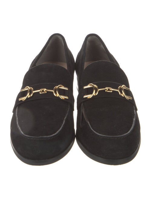 Stuart Weitzman Horsebit Accent Suede Loafers