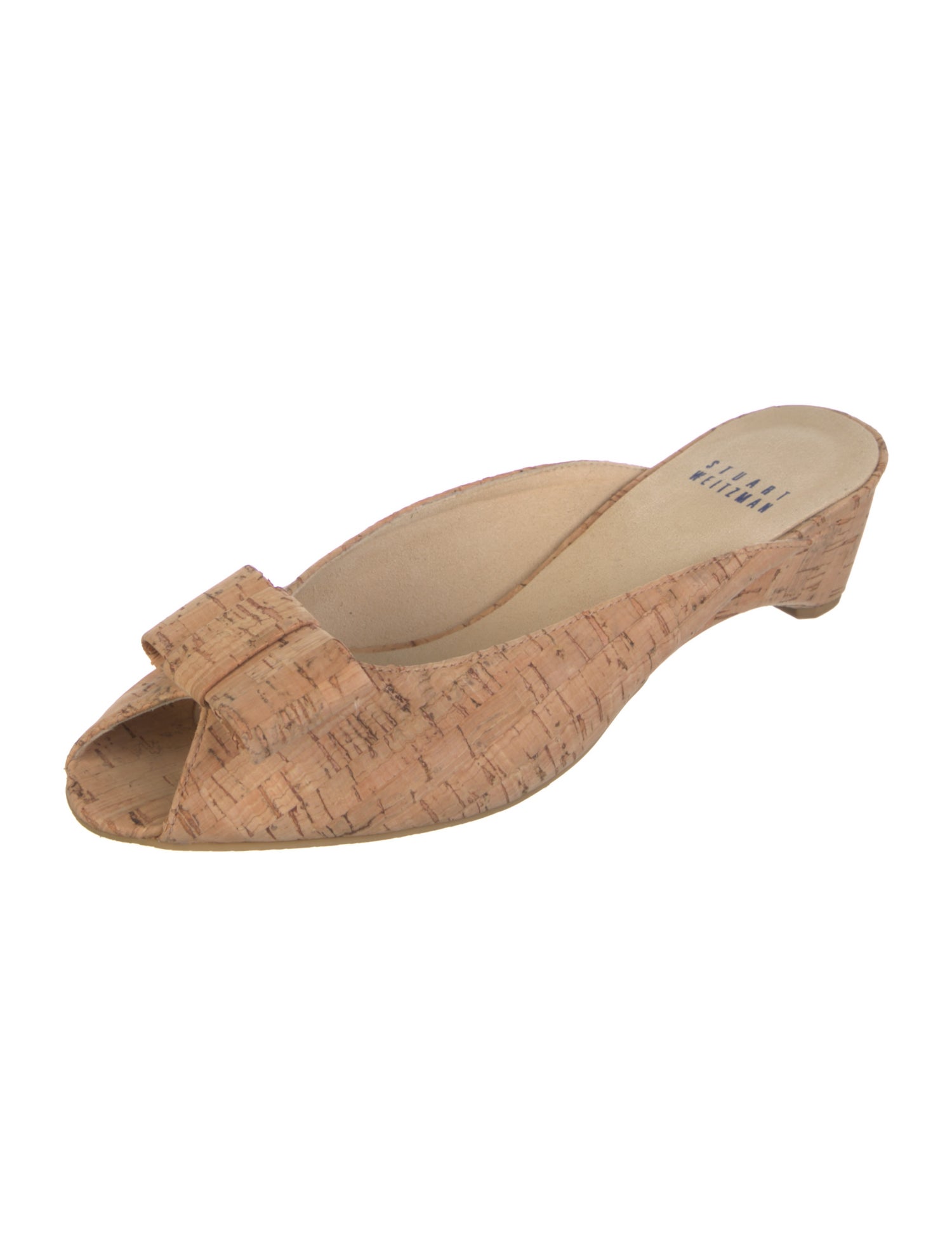 Stuart Weitzman Bow Accents Slides