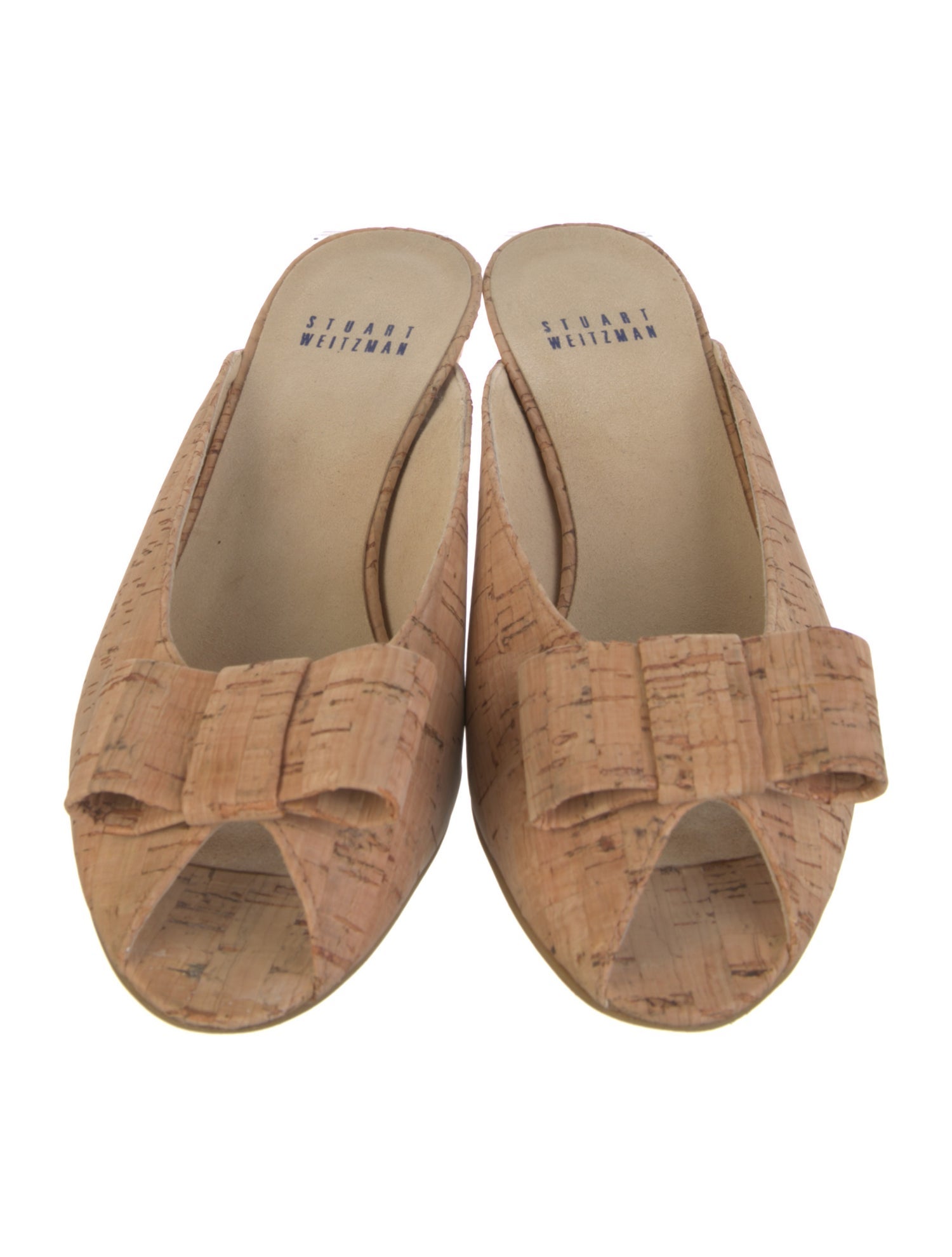 Stuart Weitzman Bow Accents Slides