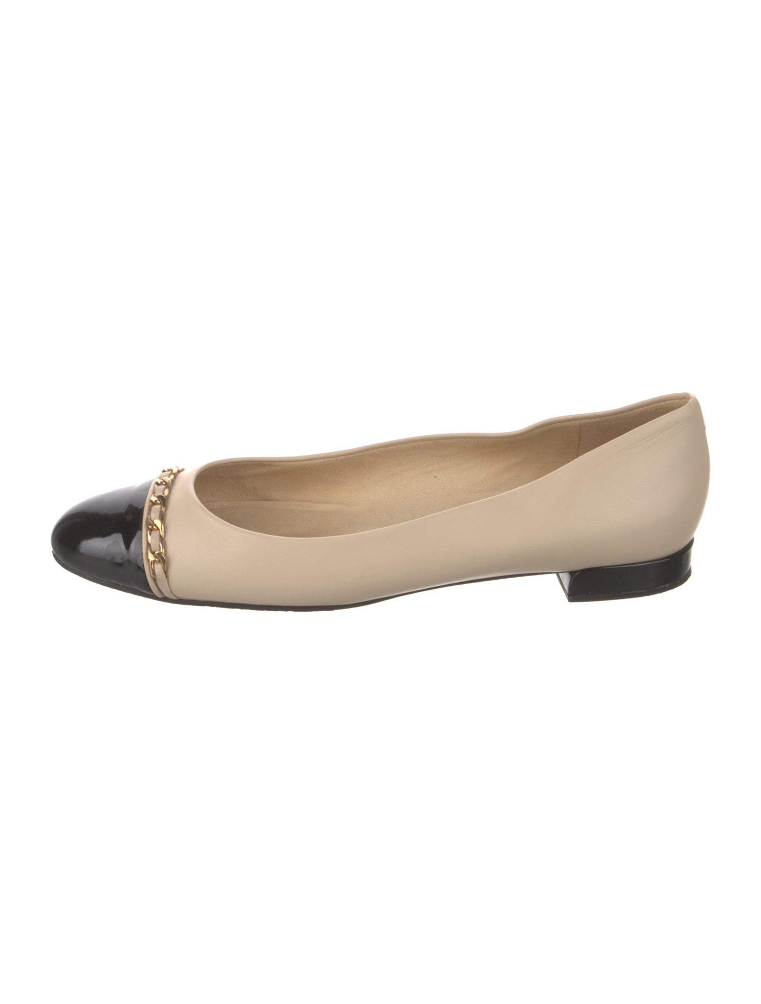 Stuart Weitzman Leather Colorblock Pattern Ballet Flats
