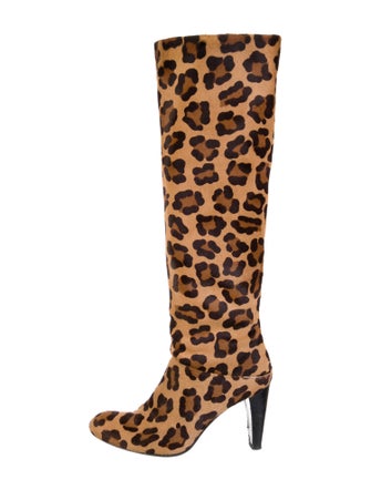 Stuart Weitzman Ponyhair Animal Print Boots