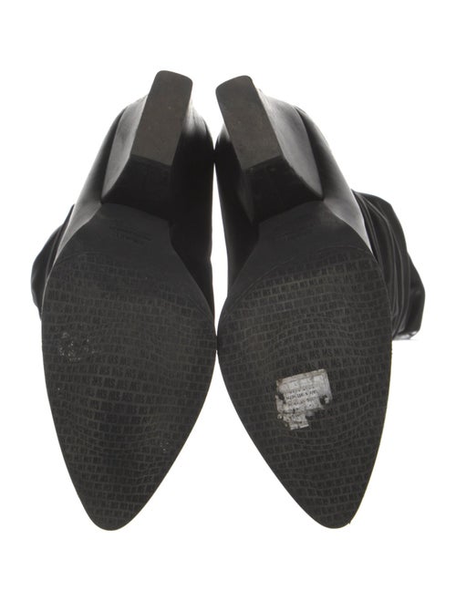 Stuart Weitzman Leather Pleated Accents Slouch Boots