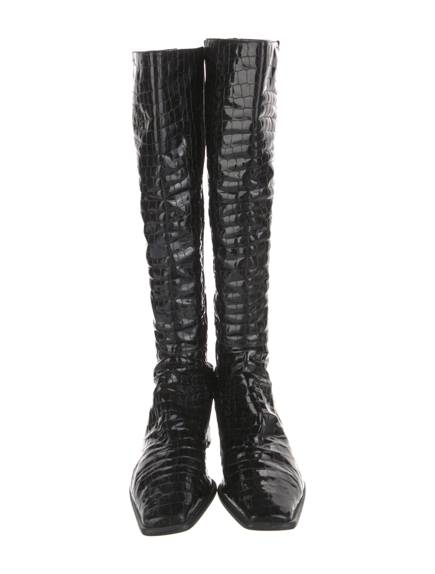 Stuart Weitzman Embossed Leather Boots