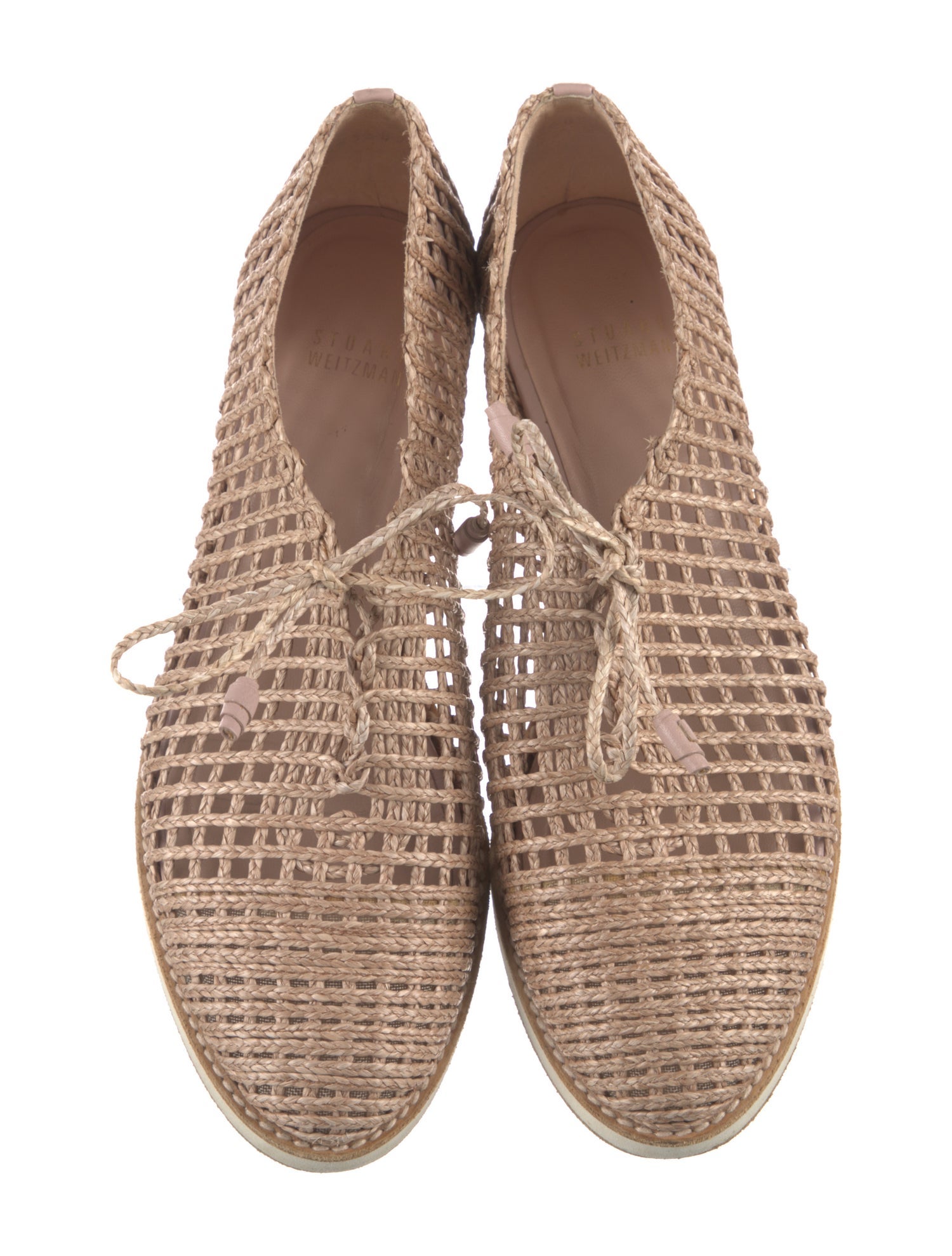 Stuart Weitzman Straw Espadrilles