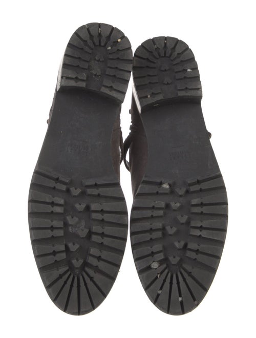 Stuart Weitzman Suede Studded Accents Moto Boots